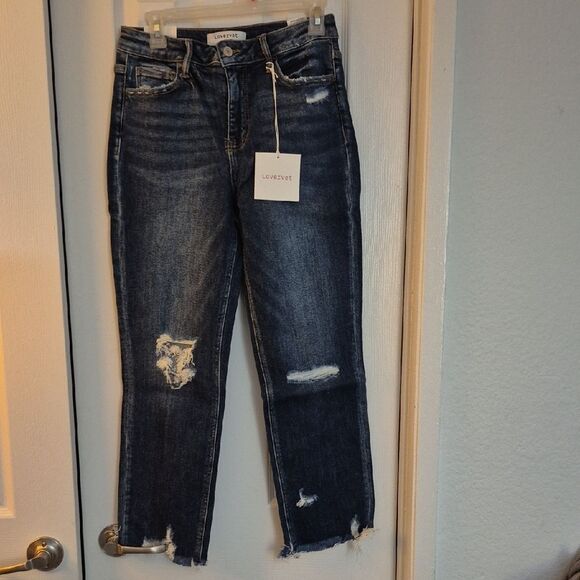 💲2️⃣0️⃣ Bundled ✔️Lovervet By VERVET Womens Dark RINSE Blue Jeans "JACKIE" Sz 8 - Picture 8 of 15